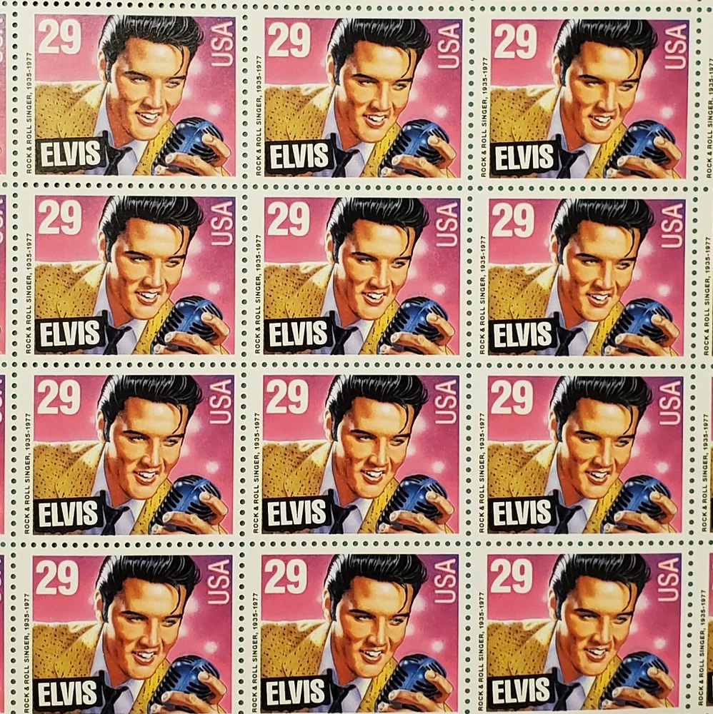 USPS 1992 Commemorative Elvis Presley Stamp Sheet